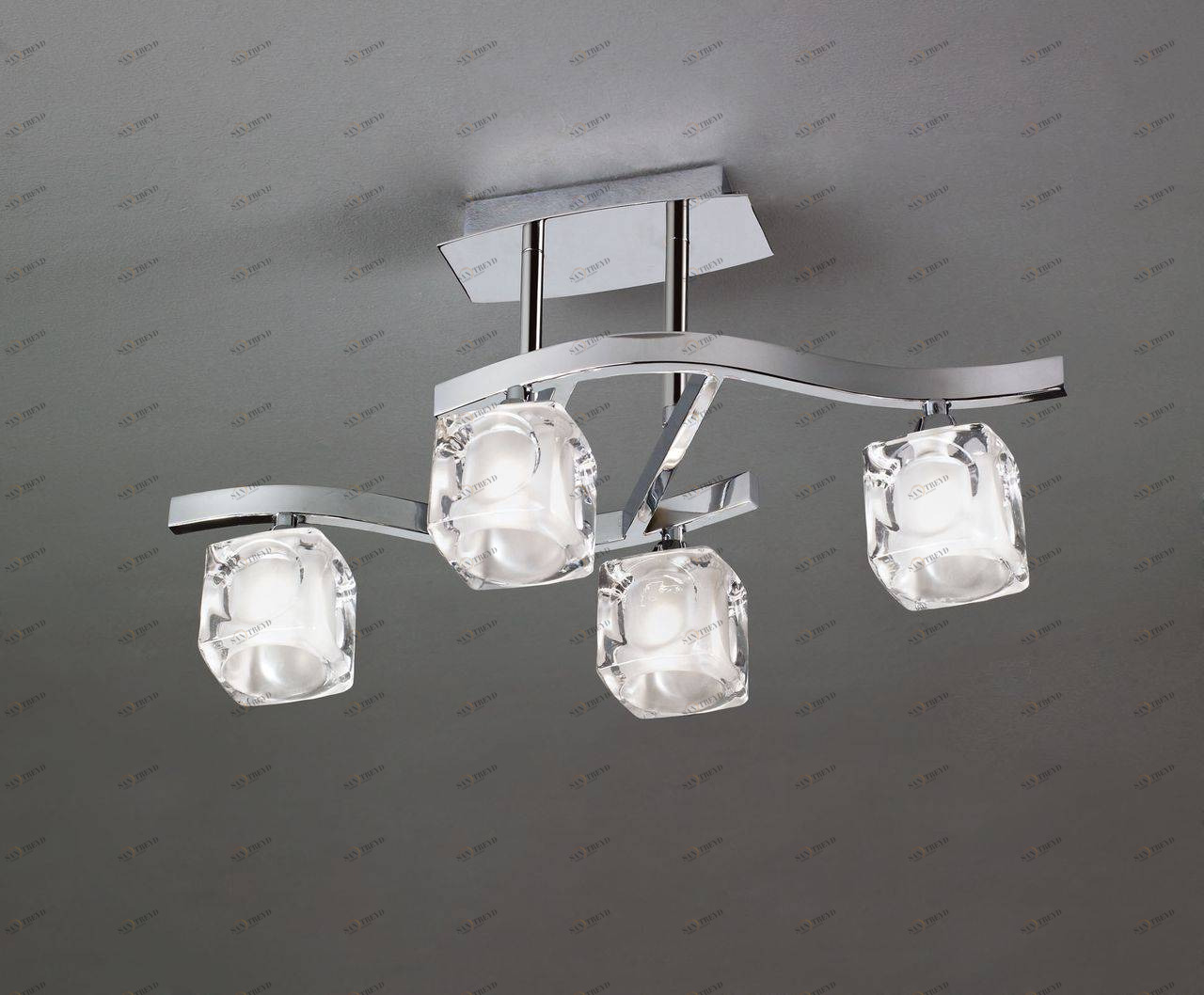 Потолочная люстра Mantra Cuadrax 0957 MANTRA ДИЗАЙНЕРСКИЕ, CUADRAX CHROME 058840 Хром 
