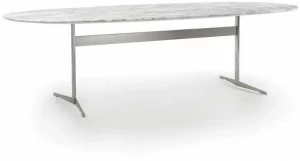 Flexform Овальный обеденный стол из мрамора Fly