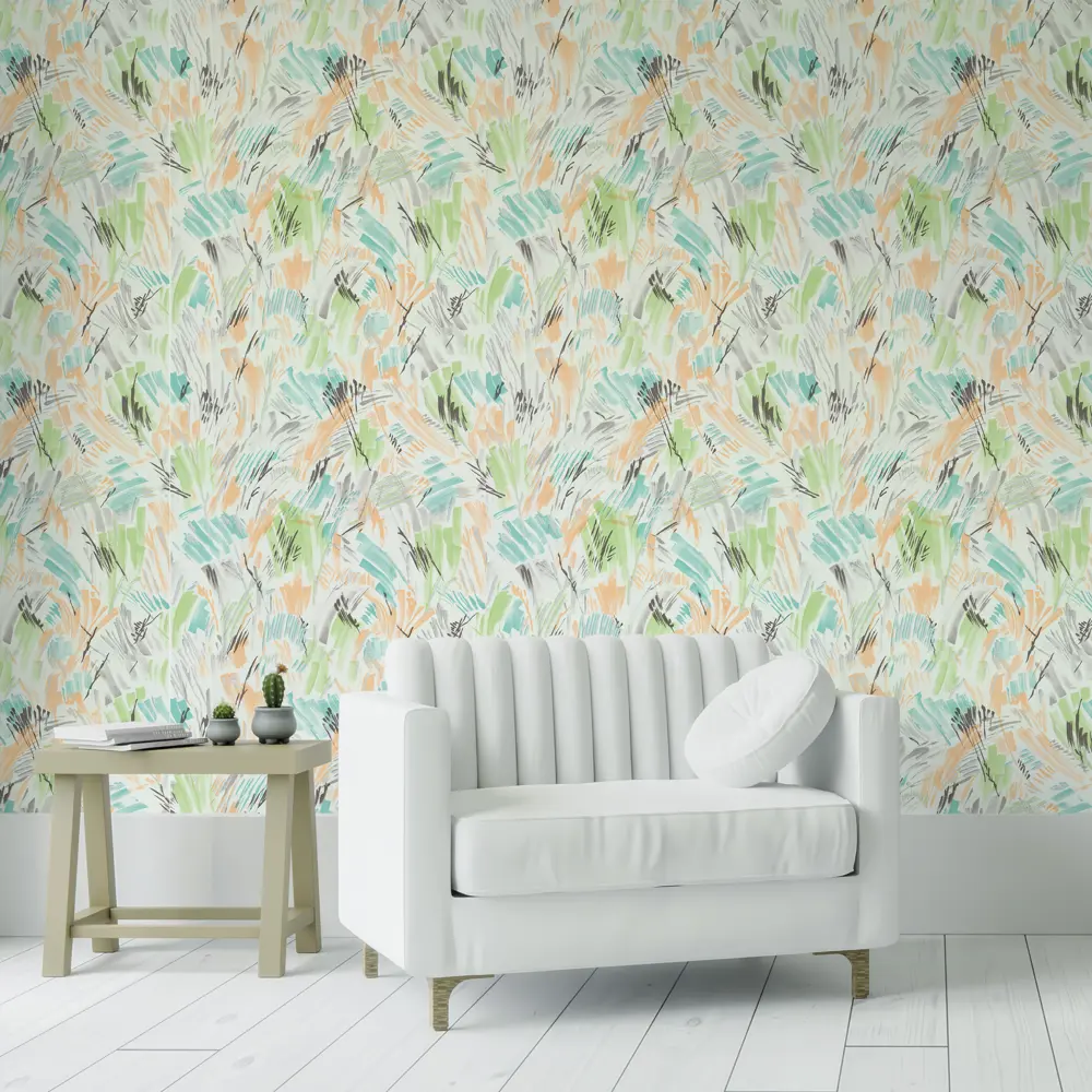 Обои бумажные Московская обойная фабрика Салют бирюза 0.53 м 6398-6 STLM-2161963 - Вид №2