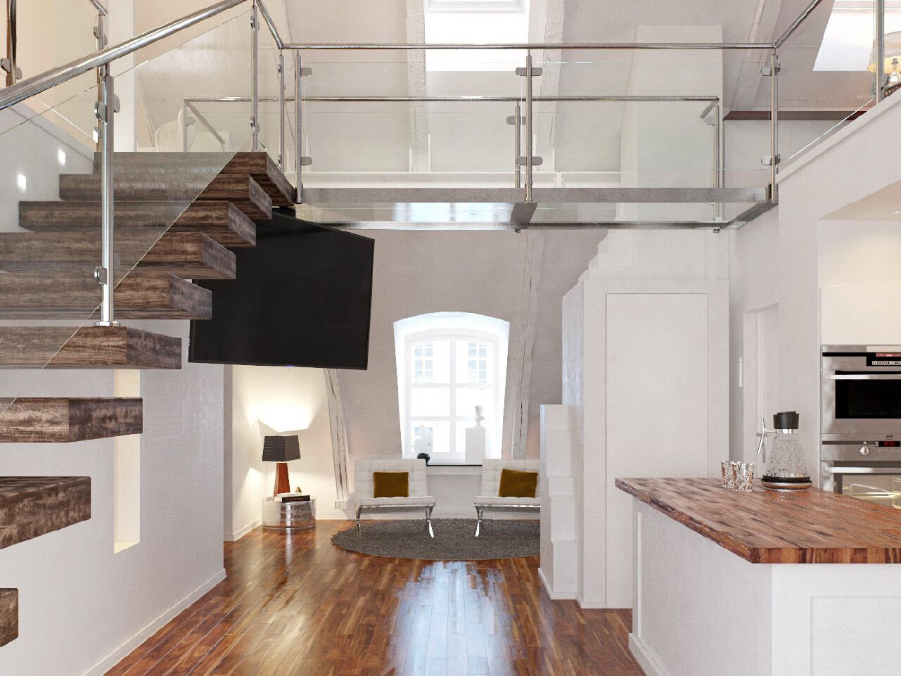 Моторизованное и регулируемое потолочное крепление для телевизора Maior LIFT ARCH-00142519 - Вид №6