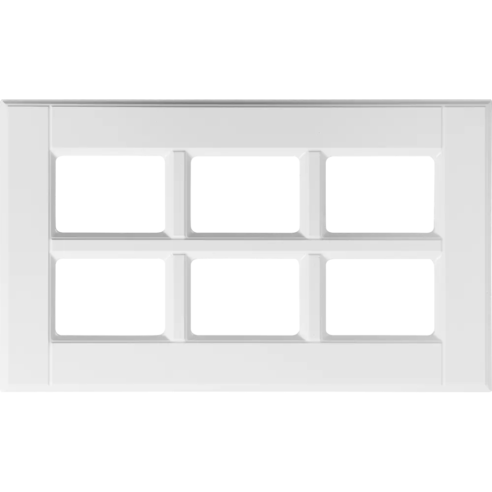 Витрина для шкафа Delinia «Леда белая» 60x35 см, МДФ, цвет белый STLM-2173752