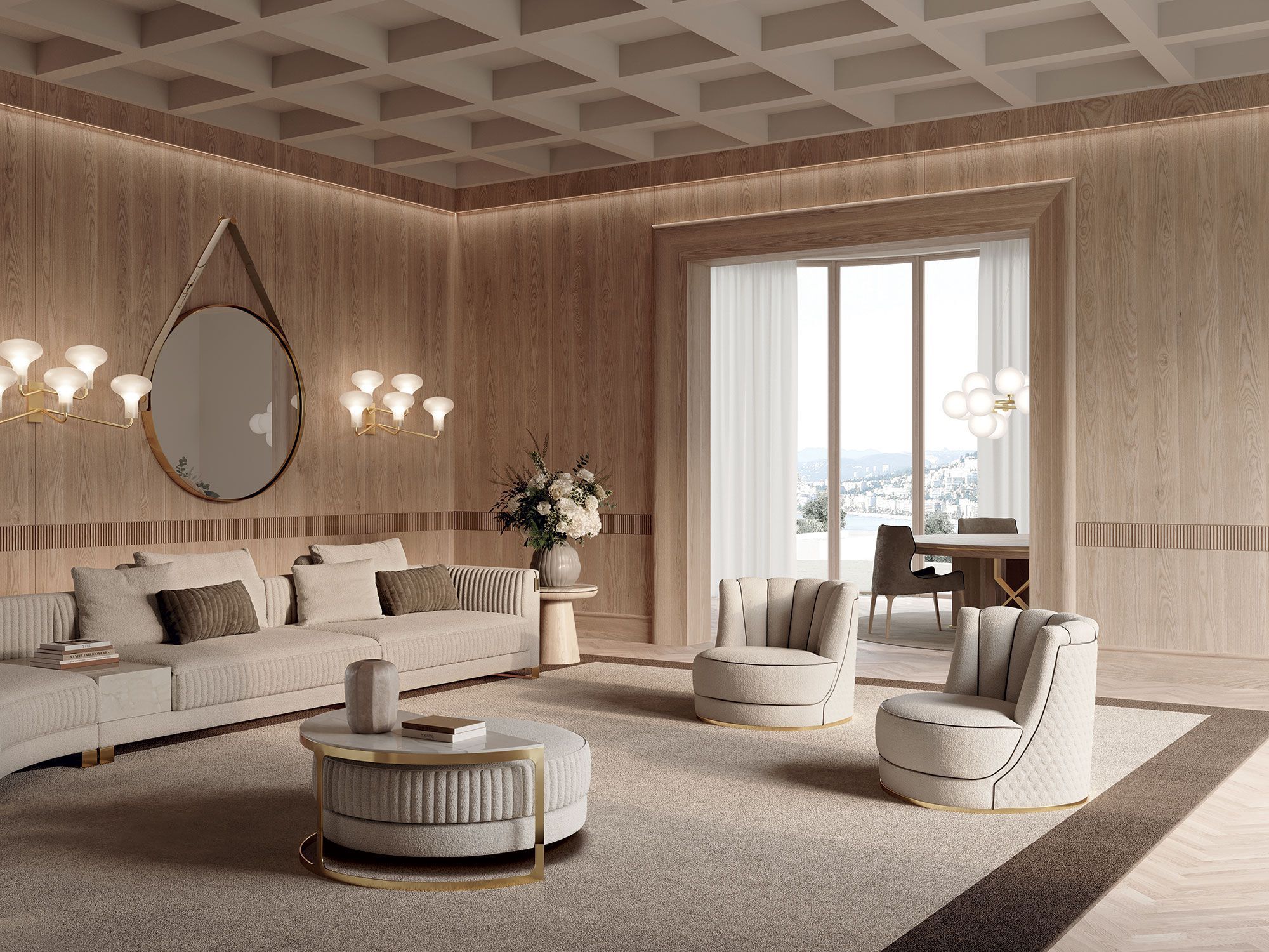 Тканевое кресло Vittoria Frigerio Белый ARCH-00095756 - Вид №2