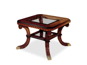 Деревянный квадратный журнальный столик