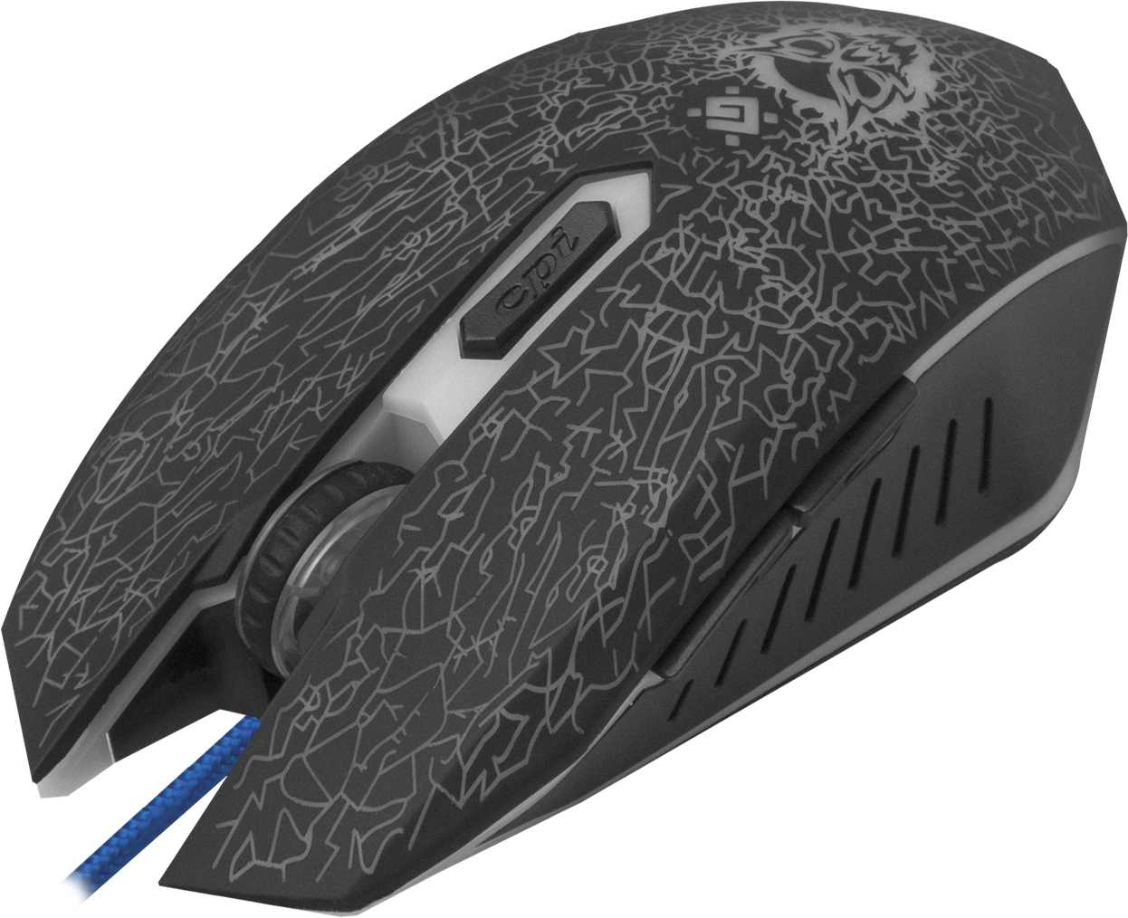 52110 проводная игровая мышь shock gm-110l оптика,6кнопок,800-3200dpi Defender Santreyd  - Вид №3