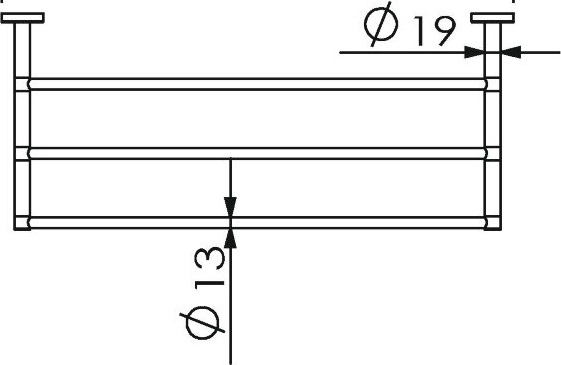 11003B Полотенцедержатель подвесной цвет хром LANGBERGER BURANO - Вид №2