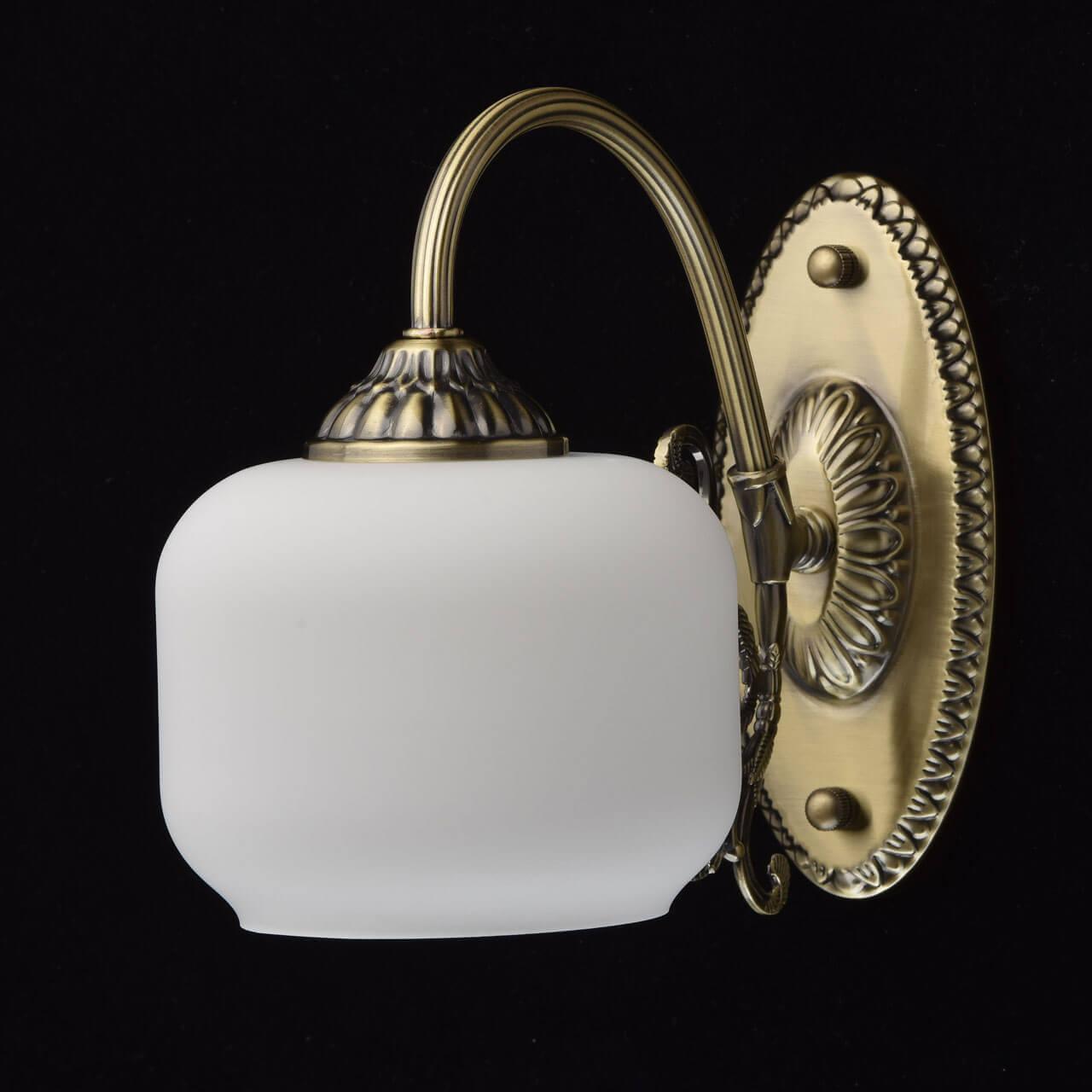 Бра со стеклянным плафоном бронзовое "Моника" 372022901 MW-LIGHT МОНИКА 00-3928101 Белый;бронза - Вид №1