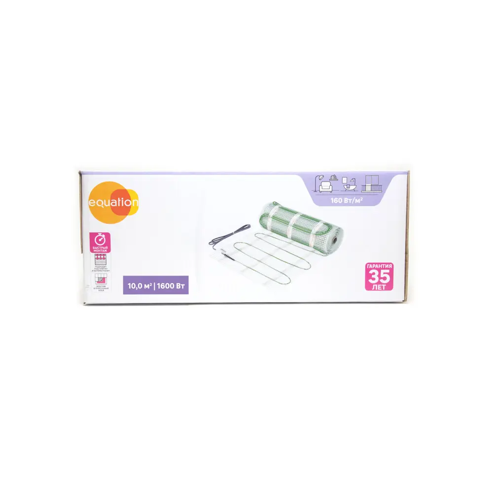 Equation: Нагревательный мат для тонкого теплого пола 10 м² 1600 Вт 89345974 STLM-0939052 - Вид №3