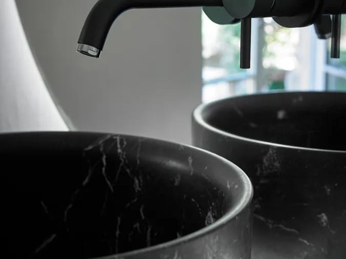 Одинарный круглый отдельно стоящий умывальник из мрамора Inbani ORIGIN ARCH-00039599 - Вид №5