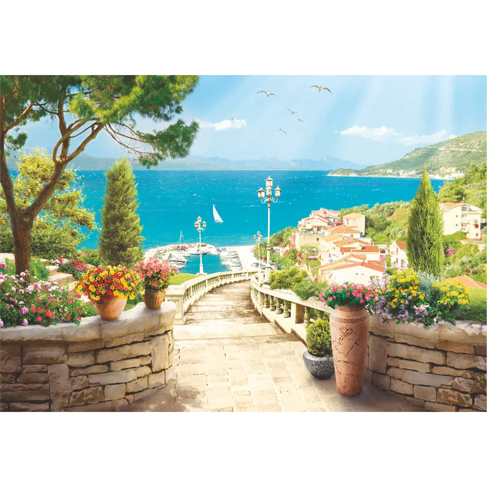 Фотообои Морской бриз бумажные, 280x200 см Симфония STLM-2082791