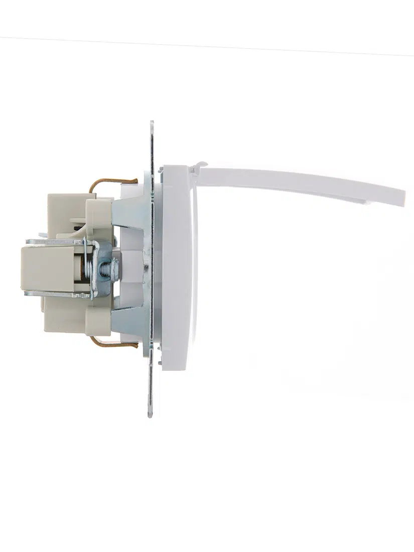 KARINA Розетка сз с крышкой белый LEZARD 707-0288-123В - Вид №7