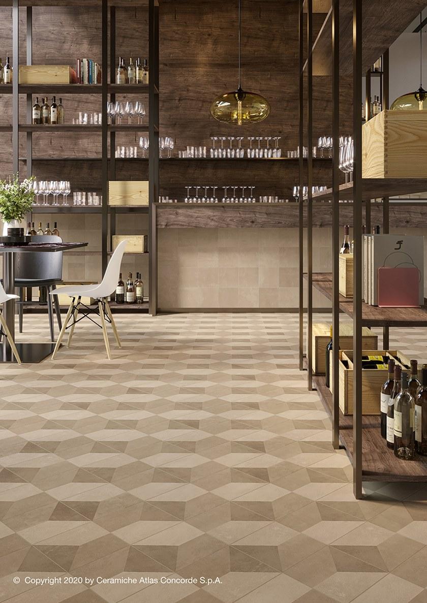 Atlas Concorde Настенная / напольная плитка из керамогранита с эффектом энкаустики Venti boost sun-id-1400680 - Вид №18