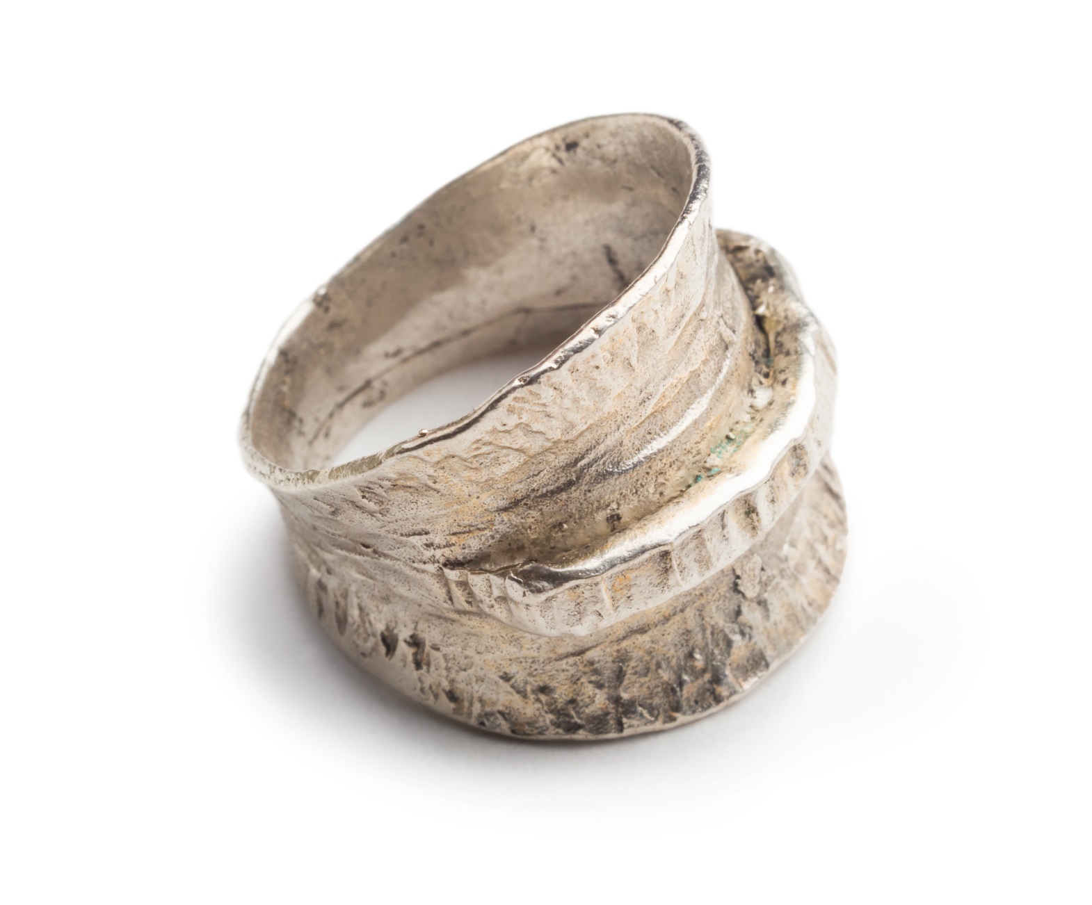 S18ARG Кольцо, латунь, с ободком, посеребрение Arisztid Szendy Santreyd 