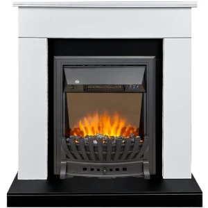 Каминокомплект Royal Flame Bergen STD SFT разборный Aspen Black 1.5 кВт цвет бело-черный