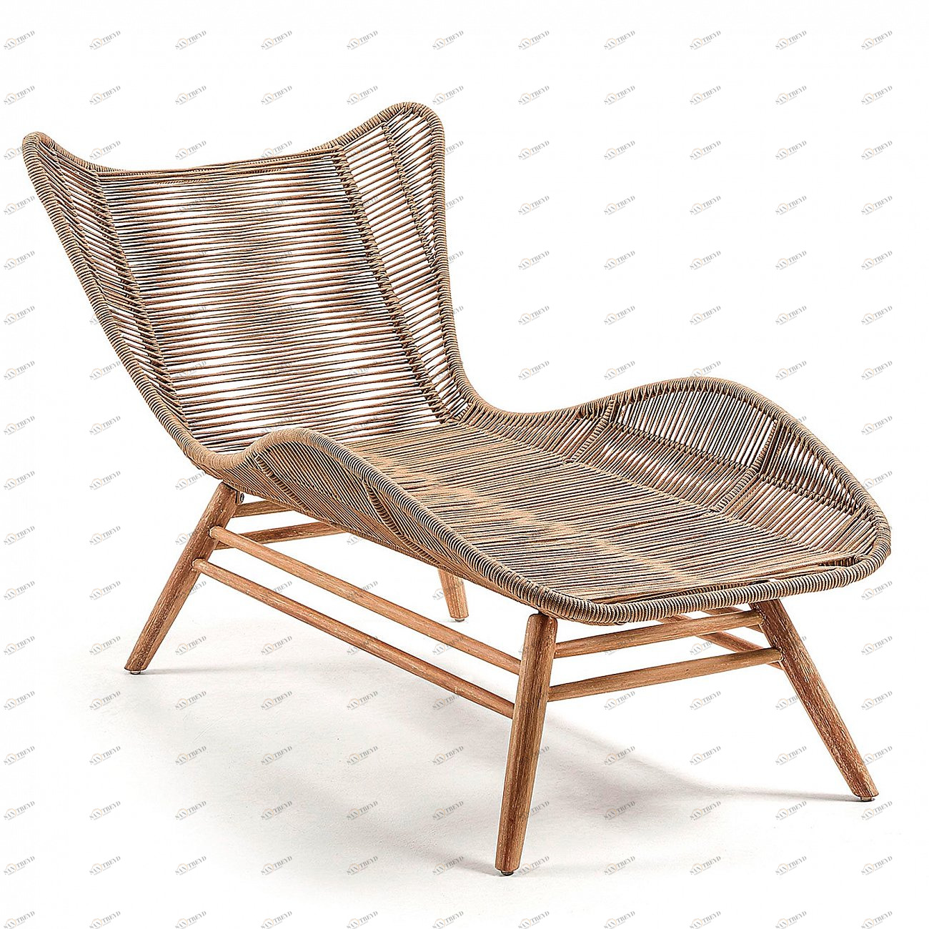 Шезлонг деревянный Kubic от La Forma LA FORMA  288638 Бежевый 