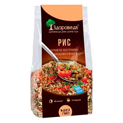 Рис бурый с машем и овощами по-восточному Здороведа 250 г Santreyd 13081