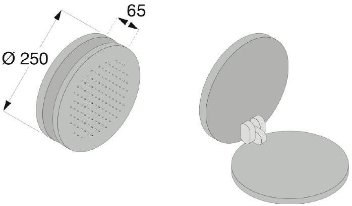 Boffi Лейка дождевого душа из нержавеющей стали Eclipse sun-id-1469943 - Вид №1