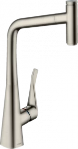 73803800 Metris Select M71 Кухонный смеситель, однорычажный, 320, с вытяжным изливом, 1jet, sBox Hansgrohe
