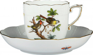 1051644 Herend Чашка для мокко с блюдцем 150мл "Ротшильд" Фарфор