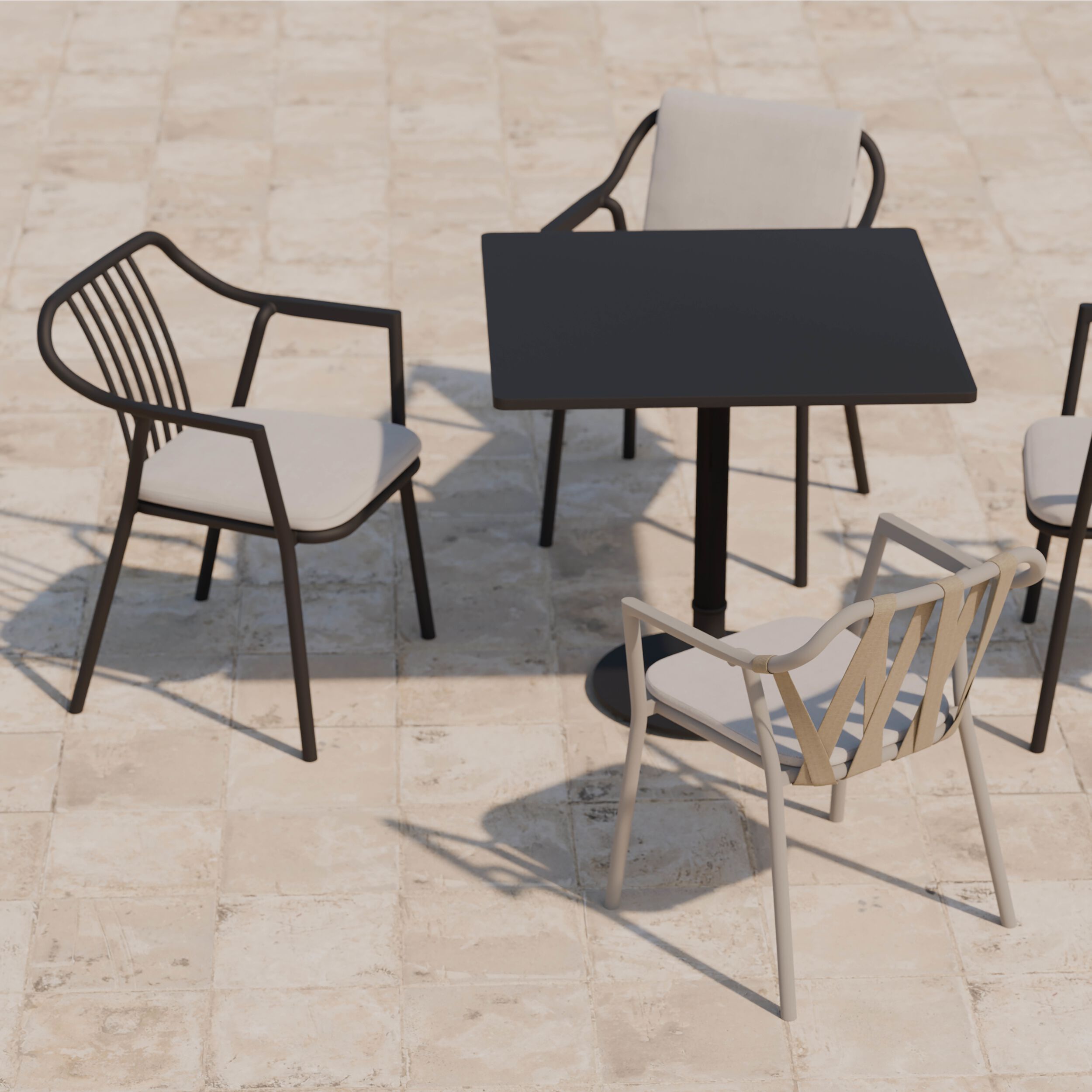 Алюминиевый садовый стул Sunbrella® с подлокотниками YAAZ Monte ARCH-00138219 - Вид №5