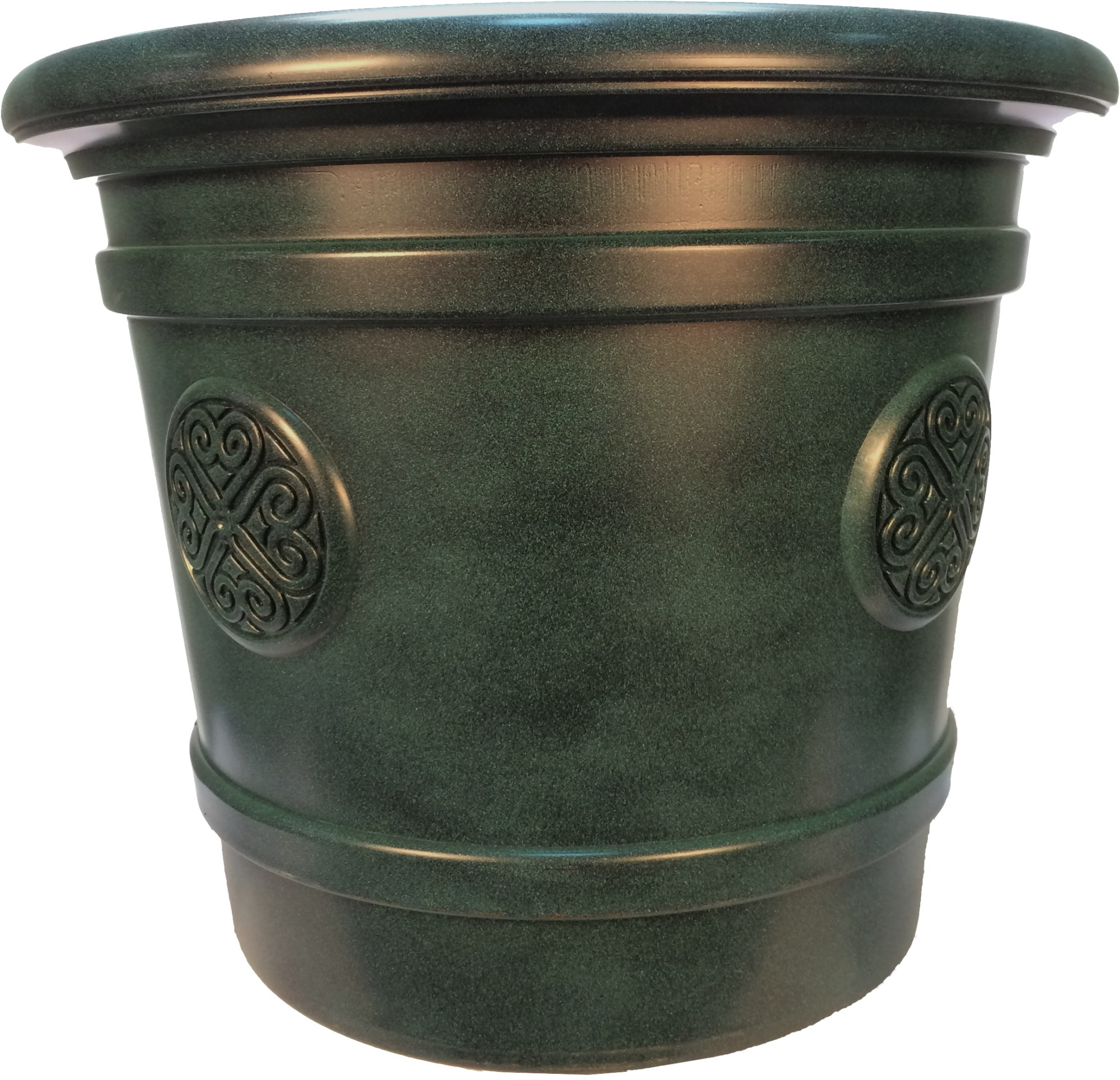 Е 81-7 Горшок-кашпо для цветов Medallion d=50 40 Л. Е81-7 Малахит Цветочная коллекция 