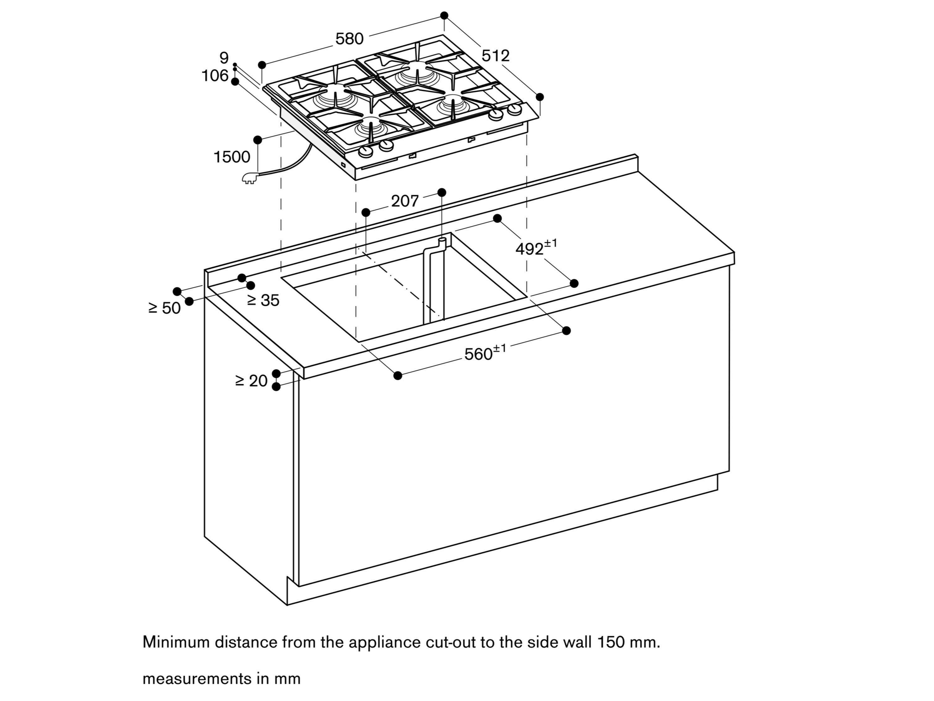 Стальная встраиваемая газовая плита GAGGENAU серия 200 ARCH-00095915 - Вид №2