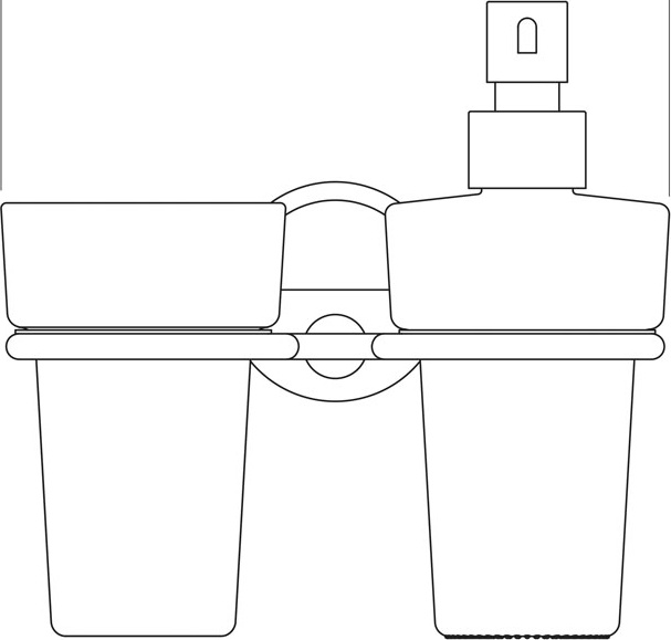 LUX 008 Держатель со стаканом и дозатором жидкого мыла FBS Luxia - Вид №1