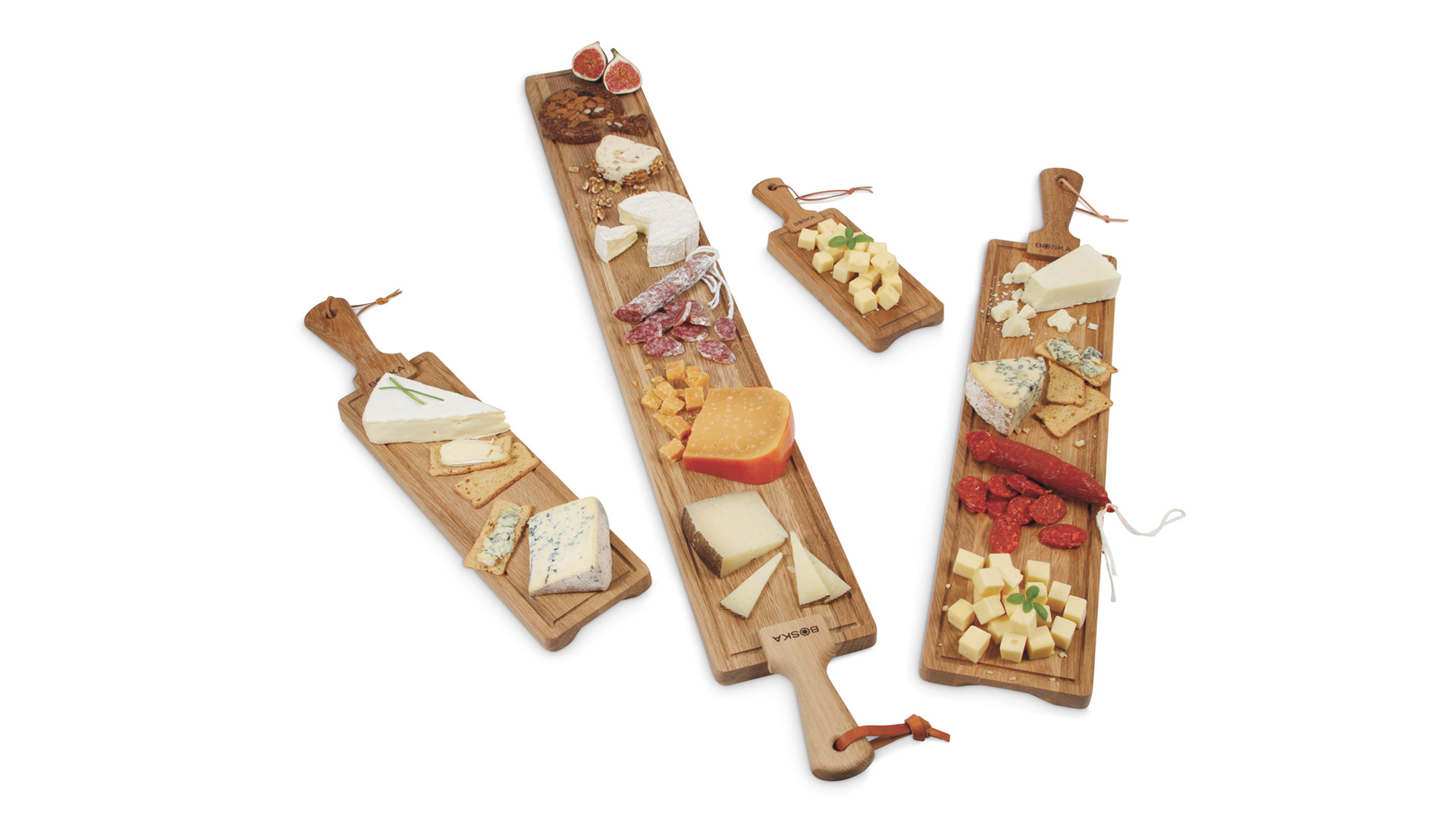 10599385 Boska Доска сервировочная для сыра и закусок Boska "Друзья" с ручкой 30х10х1,6см, дуб Дерево  - Вид №2
