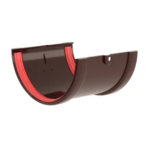 Соединитель желоба пластиковый Grand Line 128.5 мм цвет шоколадный