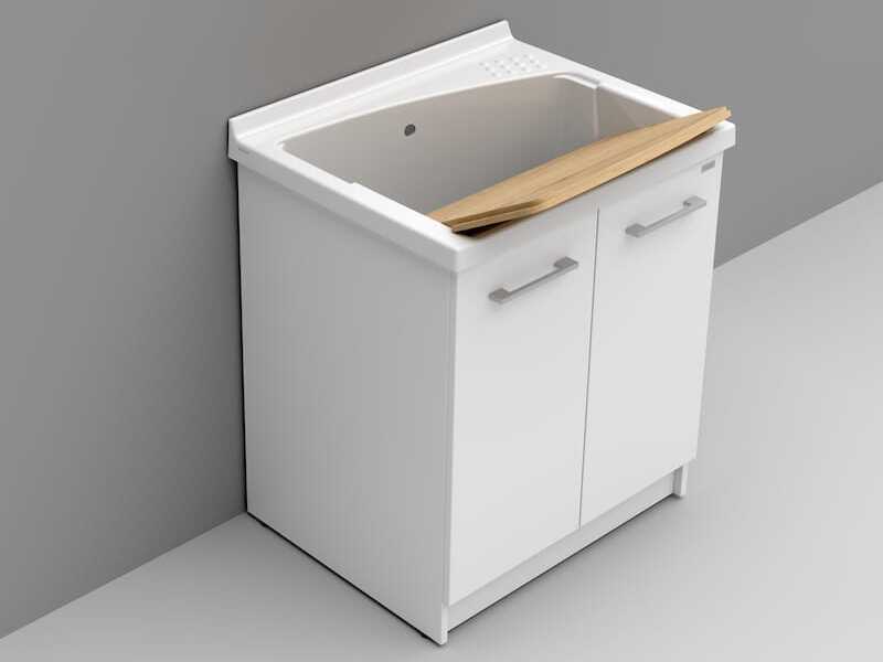 Керамический шкаф для белья со стиральной машиной Ceramica Dolomite REVINE ARCH-00074982 - Вид №5