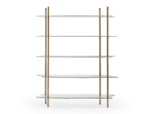 Книжный шкаф из стекла и металла