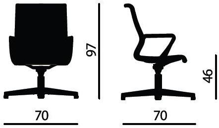 Quadrifoglio Офисный стул с 4-мя спицами Dinamica sun-id-1505181 - Вид №2