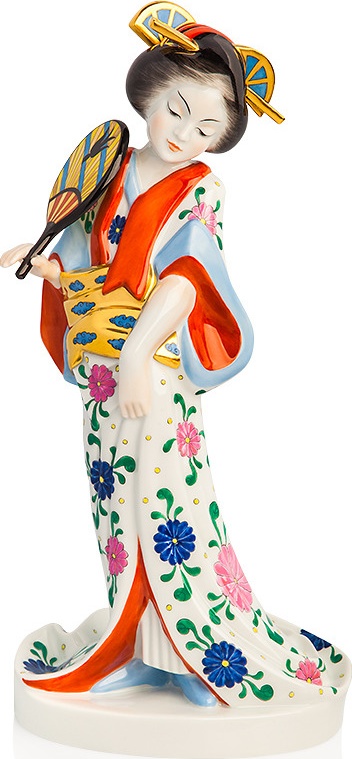 10552697 Herend Фигурка 33см "Гейша" Фарфор 