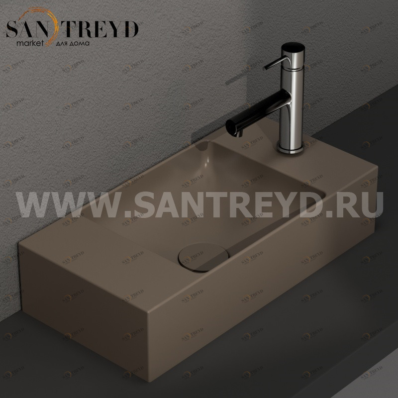 B6R52CS Подвесная раковина настенная прямоугольная Ceramica Globo T-EDGE