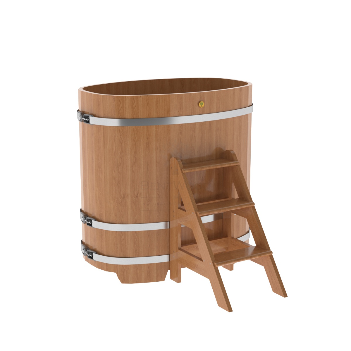 1260 Купель овальная из дуба 0,76х1,16х1,2 натуральная Alyarus 