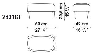 Maxalto Пуф из мягкой ткани Febo sun-id-1452174 - Вид №3