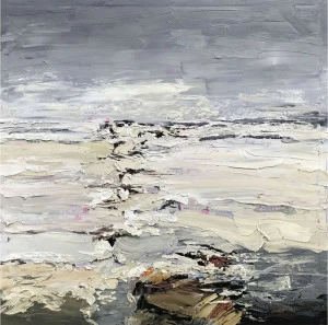 Картина на холсте 100х100 см "Побережье" EVENHOME КАРТИНЫ МАСЛОМ 129999 Белый;серый;черный;разноцветный