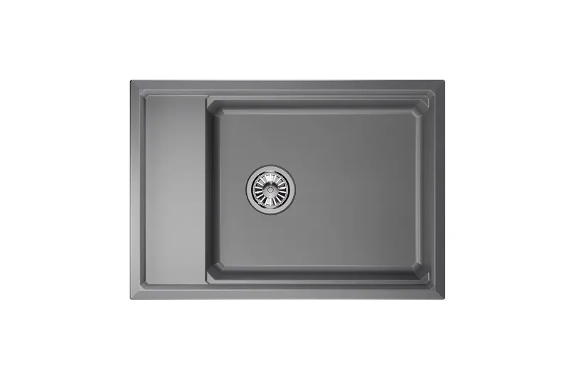 KS-7305, АЛЮМИНИУМ, кухонная мойка, кварц GRANULA Kitchen Space 7305-ST319 - Вид №2