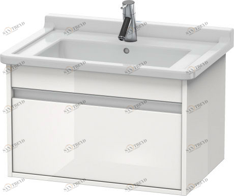 KT666302222 Ketho Тумбочка подвесная Белый глянцевый декор Duravit