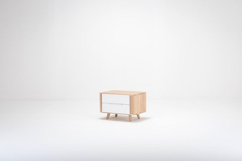 Gazzda Прямоугольная прикроватная тумбочка из дуба с ящиками Ena 021 - Вид №2