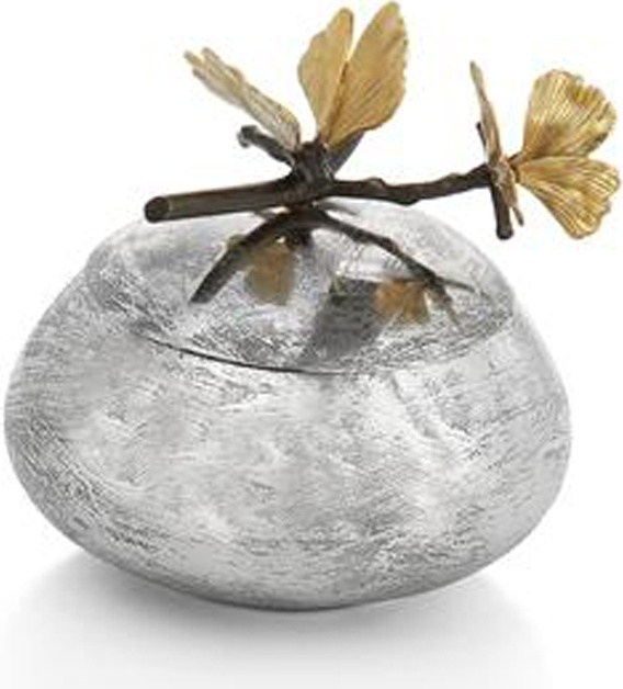 10564573 Michael Aram Шкатулка Michael Aram Бабочки гинкго 15см, сталь нержавеющая Сталь нержавеющая 