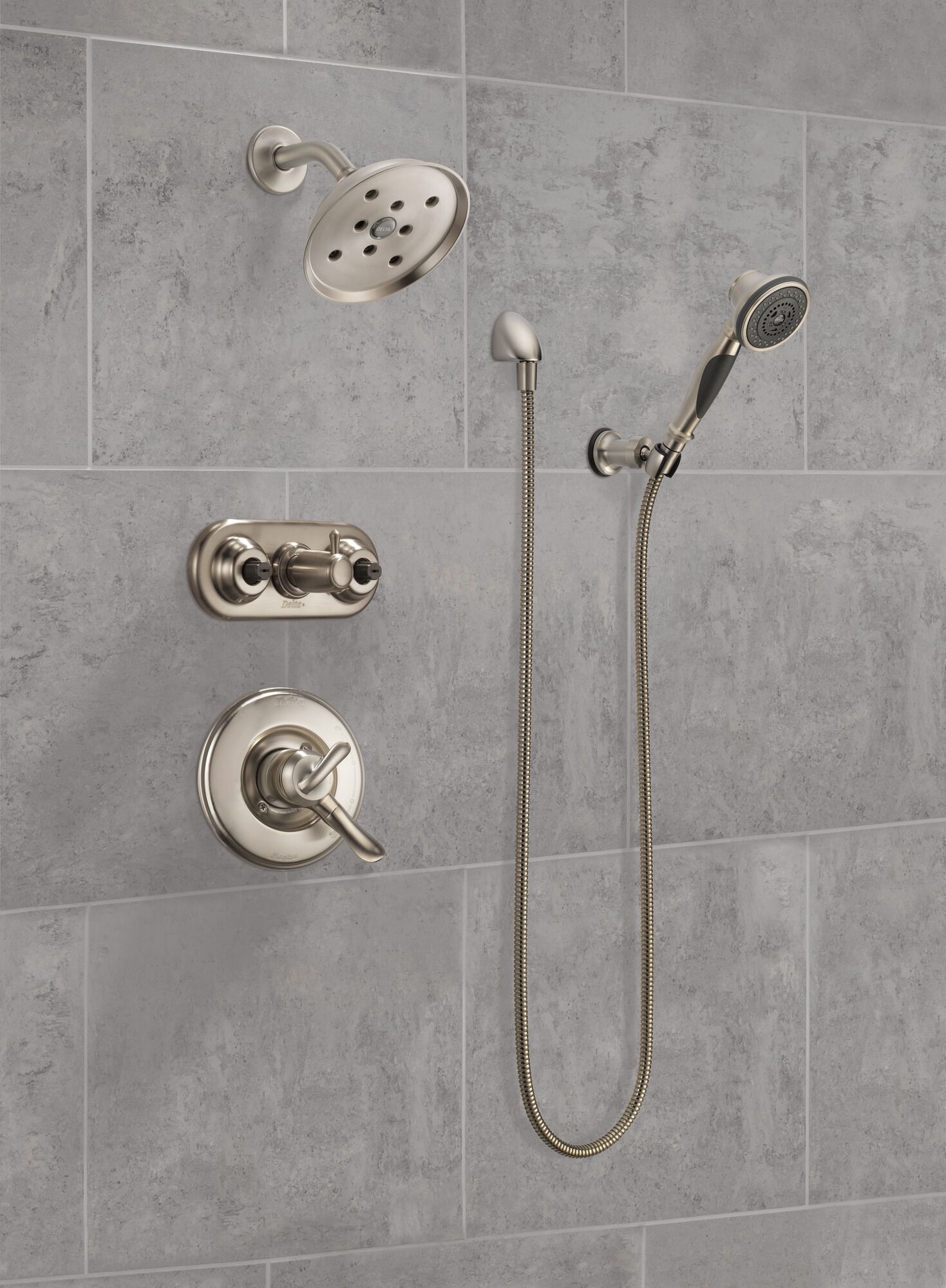 T17294-SS Накладка для душа Monitor® 17 серии H2Okinetic® Delta Faucet Linden Нержавеющая сталь  - Вид №1