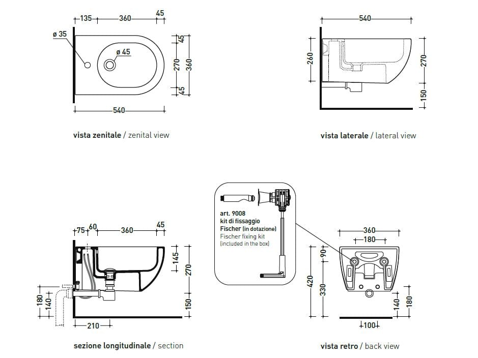 Керамические биде Ceramica Flaminia APP SOLUTION ARCH-00002532 - Вид №10