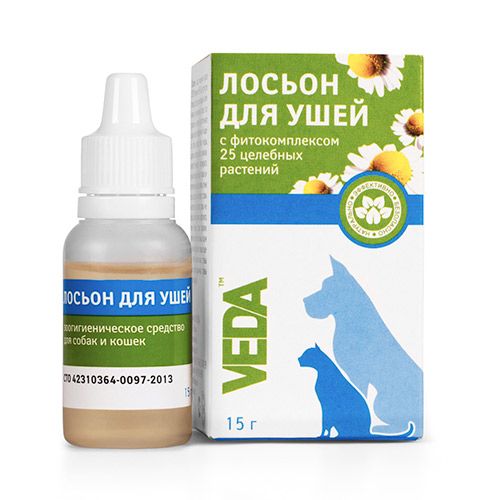 Т0028170 Лосьон для ушей гигиенический для кошек и собак ВЕДА 