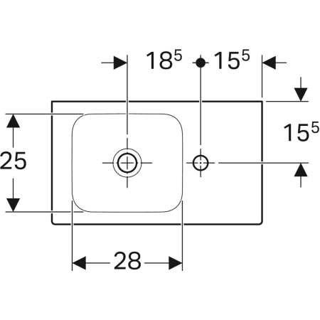 124153000 Раковина Geberit iCon с полочкой Geberit  - Вид №2
