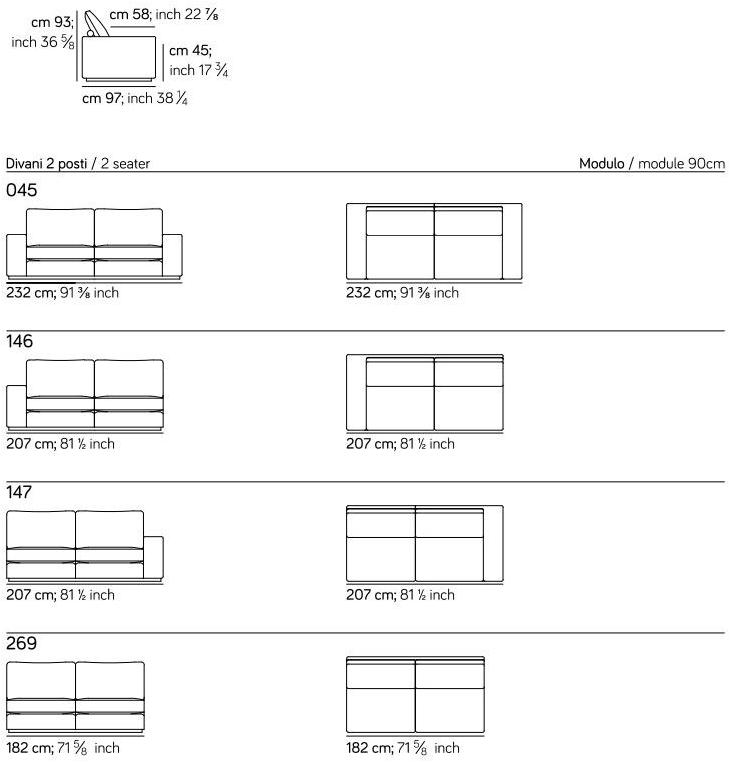 AMURA 2-местный тканевый диван Murray Am022.030 - Вид №10