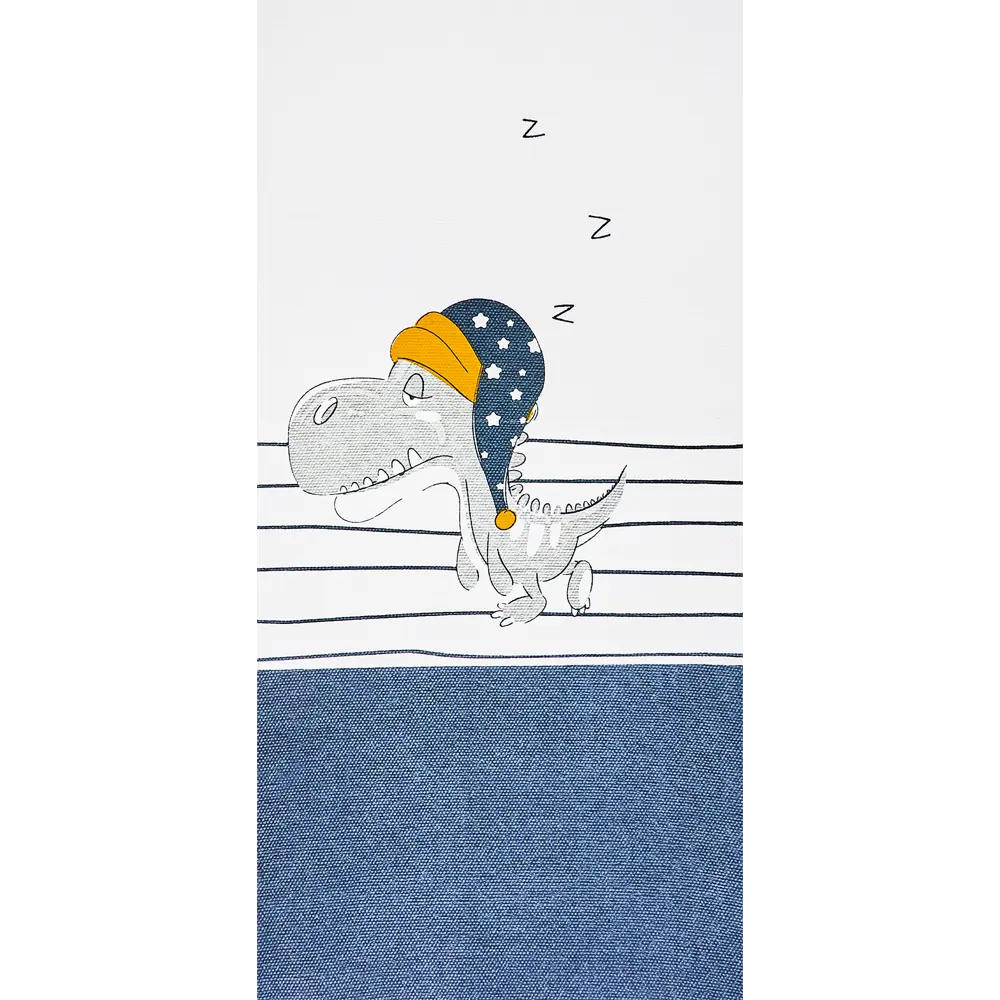 Коврик прикроватный хлопок «Сонный динозаврик» 60x120 см, цвет синий Santreyd STLM-2094489
