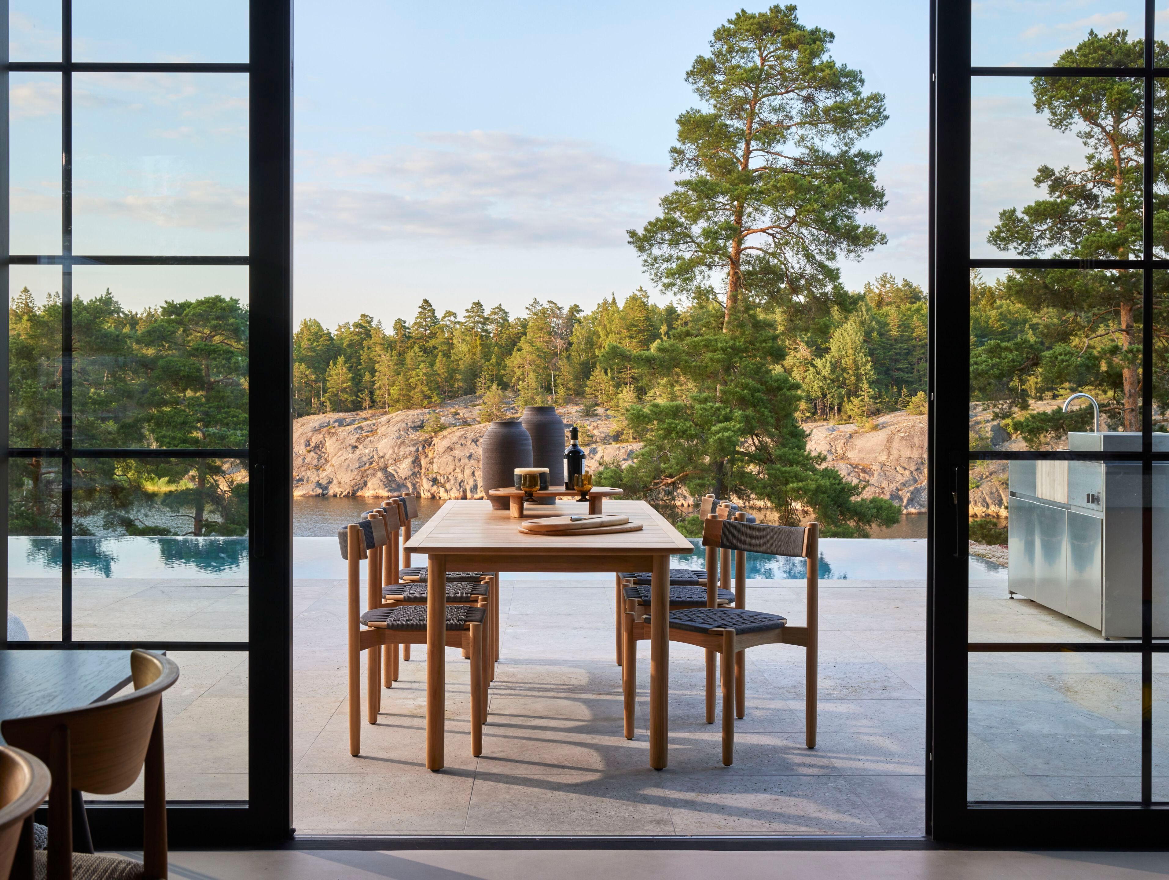 Прямоугольный садовый стол из тикового дерева Skargaarden костер ARCH-00073801 - Вид №4