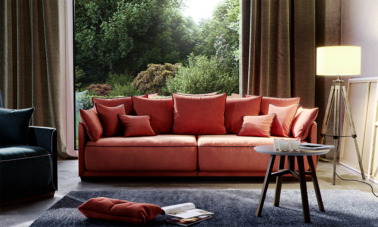 Д248 Ш94 В92 The IDEA Диван SOHO 801/802  - Вид №7