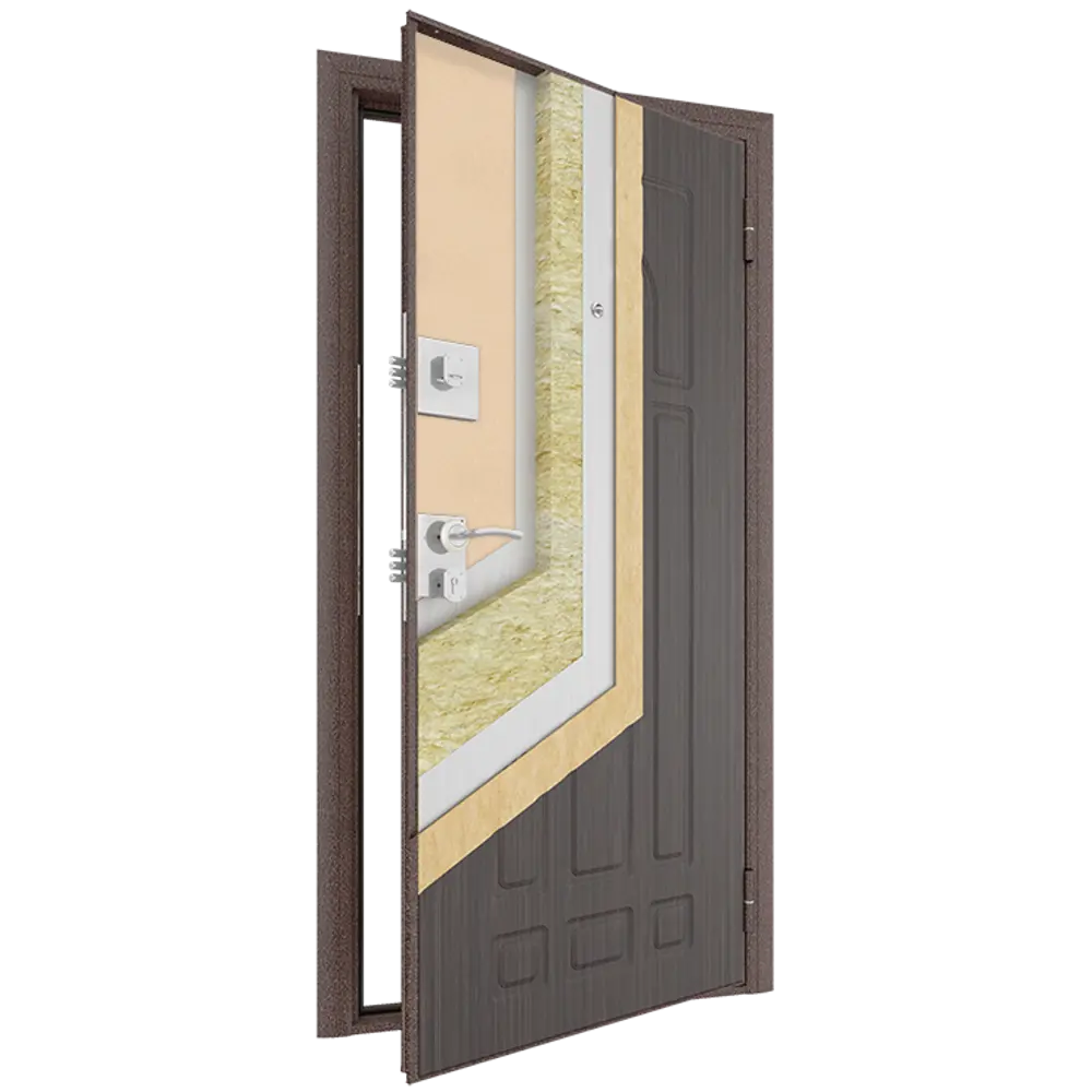 Дверь входная металлическая Оптим 98x205 см правая итальянский орех DOORHAN STLM-2068068 - Вид №7