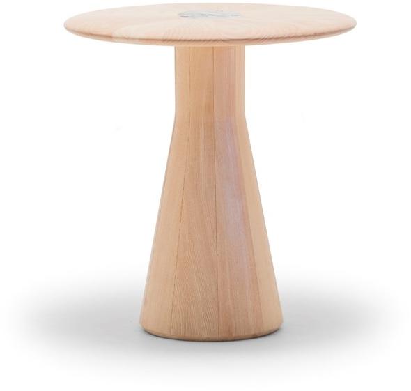 Andreu World Высокий круглый деревянный журнальный столик Reverse wood Me 5642/5643 - Вид №2